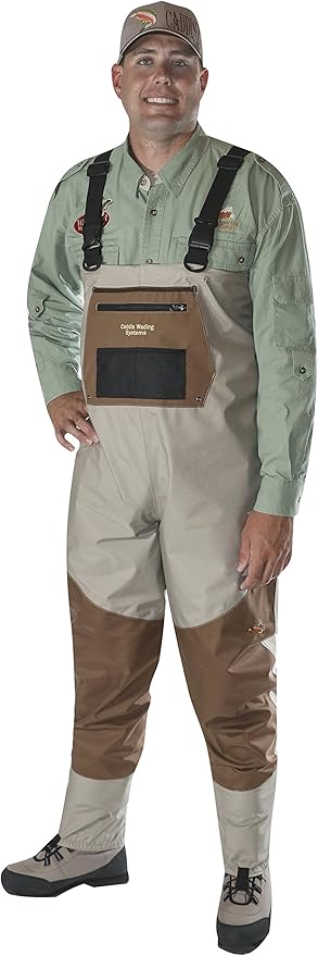 Caddis Men's 2-Tone Taupe Deluxe Breathable Stocking Foot Wader