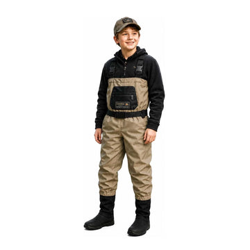 CADDIS Youth Promo Breathable Stocking Foot Waders, Taupe