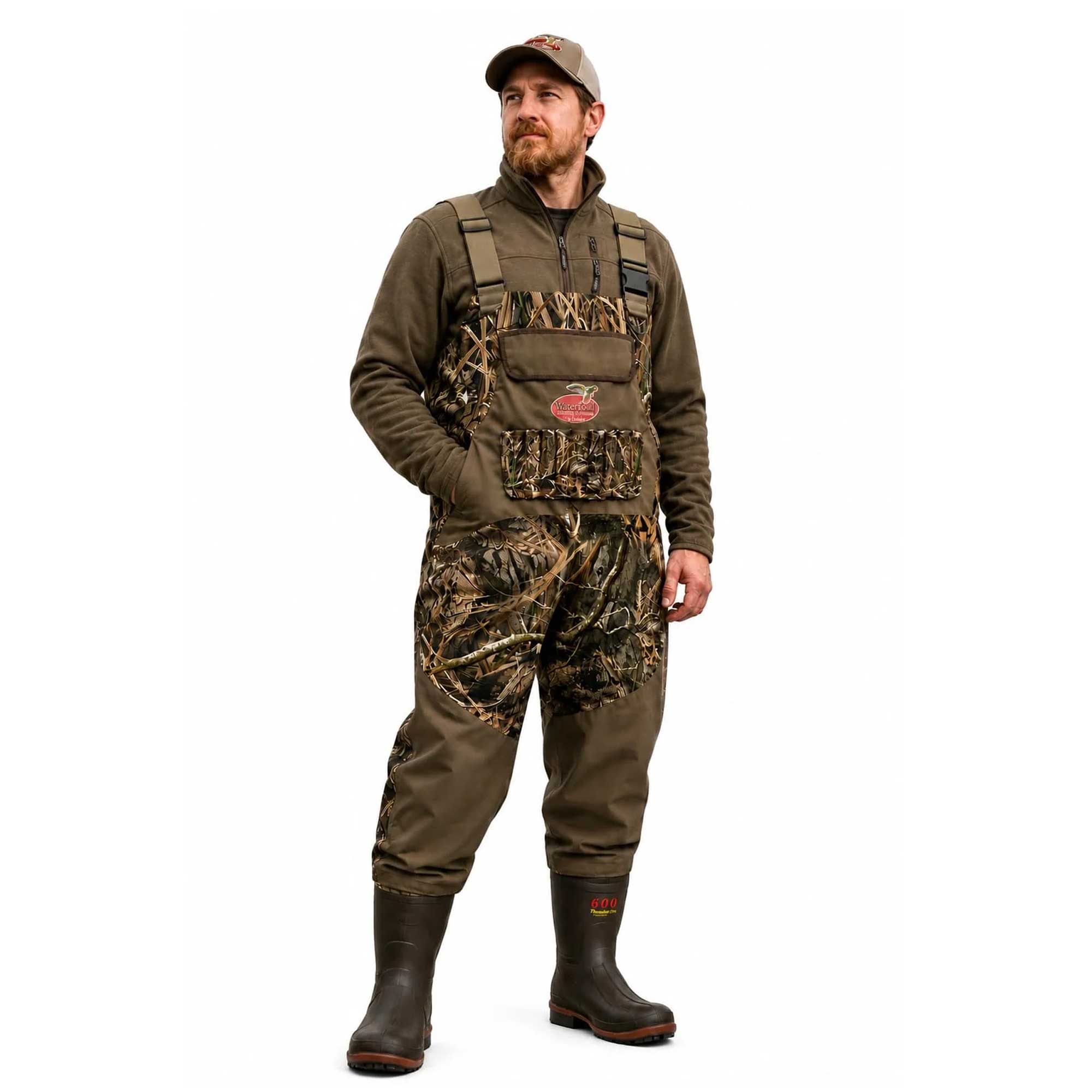 Caddis Waterfowl Men's Mossy Oak Breathable Bootfoot Wader - 600g Insulated